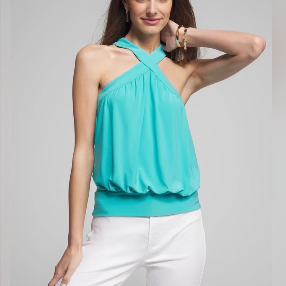NWT WHBM Turquoise Halter Tank Small